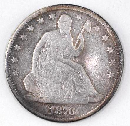 1876 P Seated Liberty Silver Half Dollar (1 of 2)