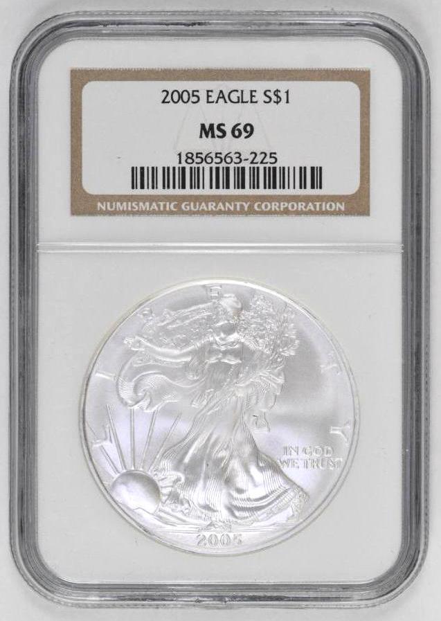 2005 American Silver Eagle 1oz. (NGC) MS69 (1 of 2)