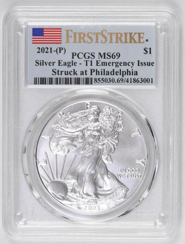 2021 P American Silver Eagle 1oz. - T1 Emergency Issue (1 of 2)