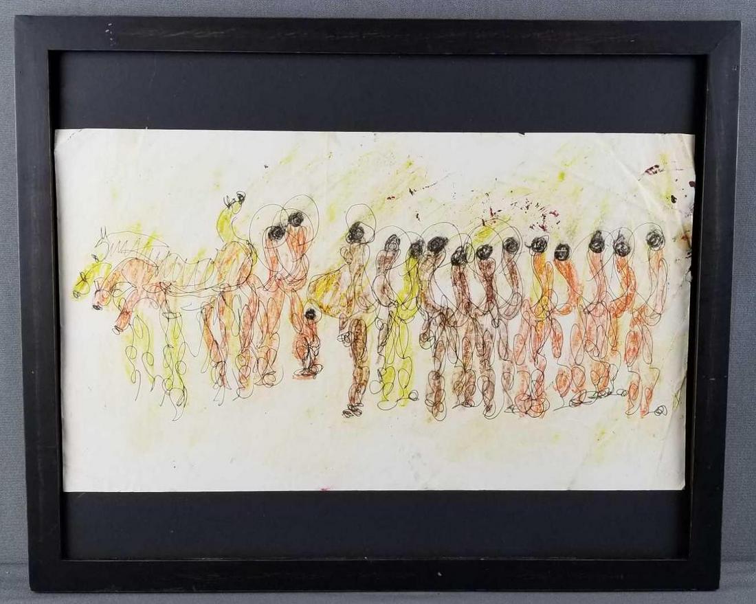 Multi medium Purvis Young framed art (1 of 5)