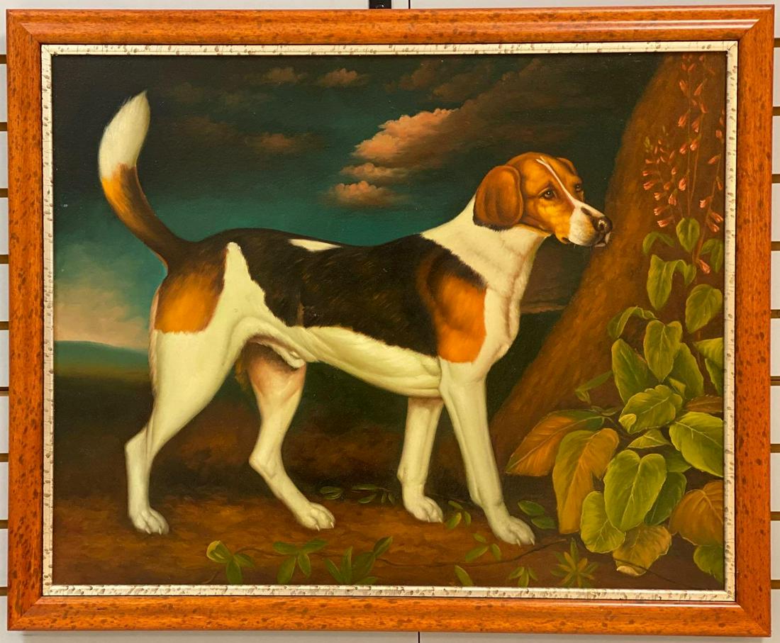 Ringwood Oil on Canvas Painting by George Stubbs: Reproduction of George Stubbs painting â€œRingwood”. Frame measures 27 1/2 x 33 1/2 inches. Canvas measures 30 x 24 inches.