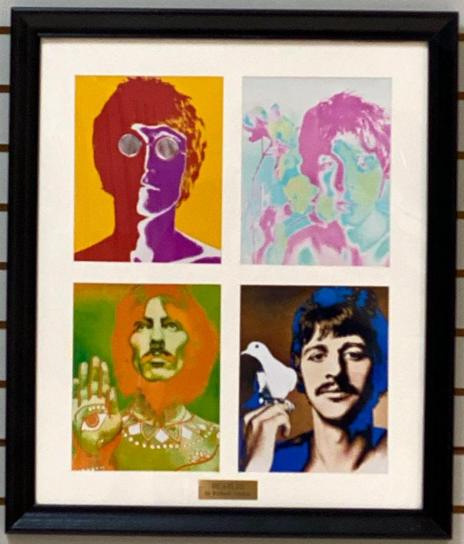 Digital Prints of The Beatles: Frame measures 22 1/2 x 26 1/2 inches. Mat measures 20 x 24 inches.