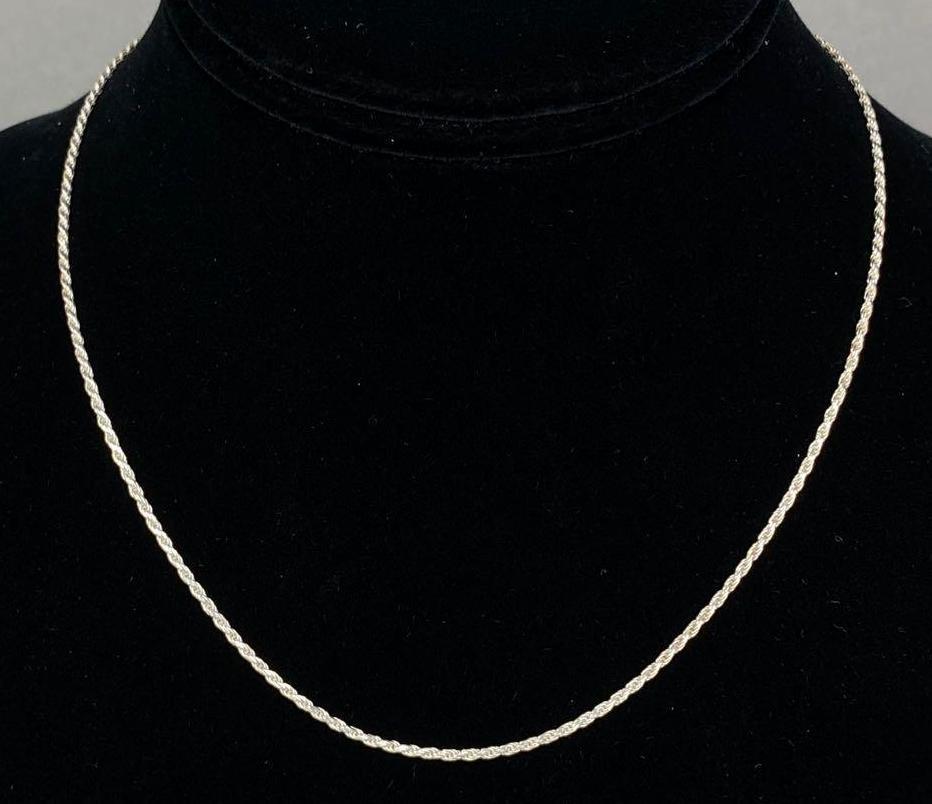 Sterling Silver Rope Chain Necklace (1 of 4)