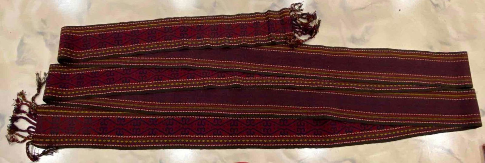 Antique Persian Tent Trapping: Measures approximately 550 x 11 inches.