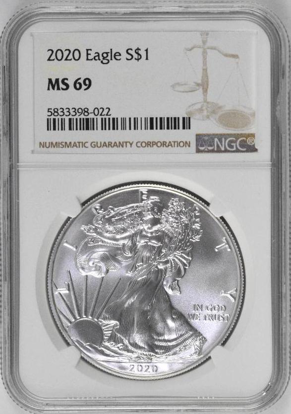 2020 American Silver Eagle 1oz (NGC) MS69 (1 of 2)