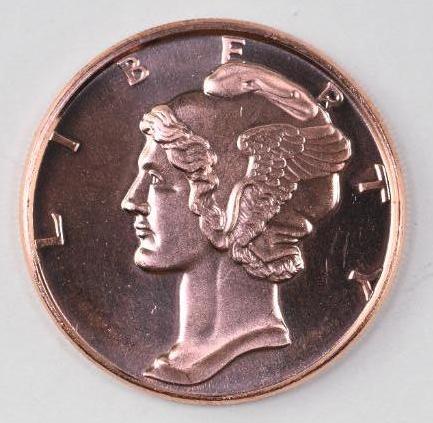 Osborne Mint Mercury 1oz. .999 Fine Copper (1 of 2)