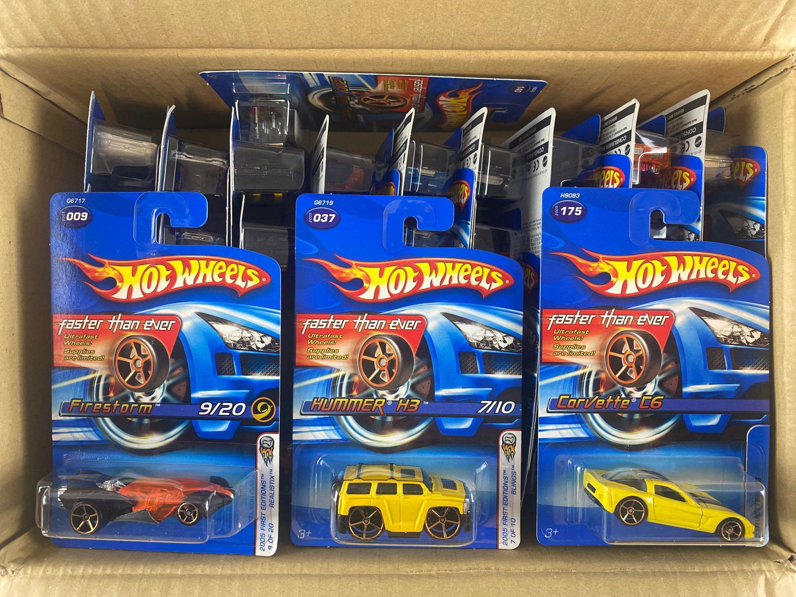 Full shipping box of 2005 Hot Wheels vehicles (1 of 4)