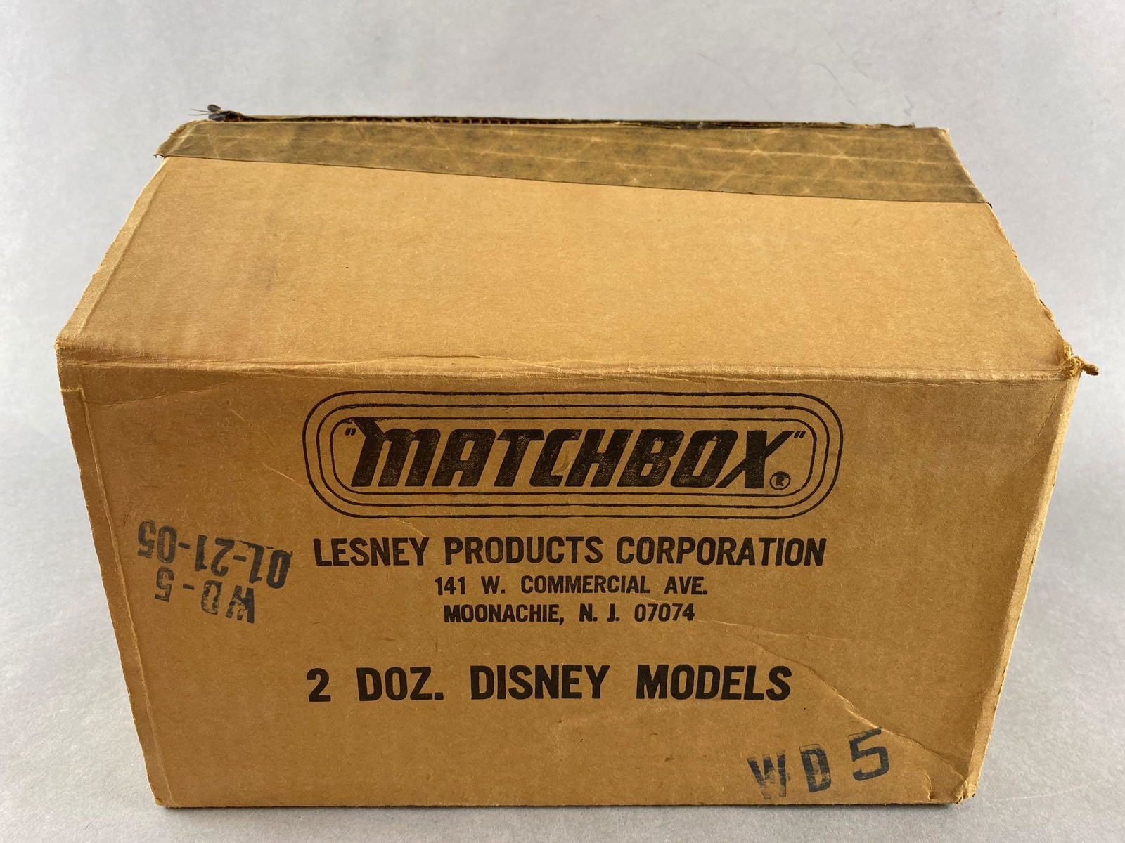 Partial shipping box of Matchbox WD-5 Mickey Mouse (1 of 4)