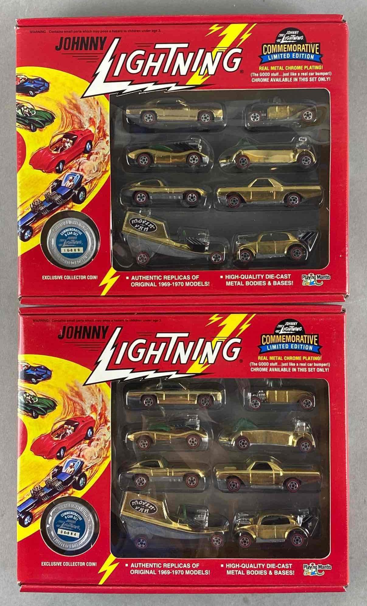 Group of 2 Johnny Lightning Commemorative 8-car sets (1 of 4)