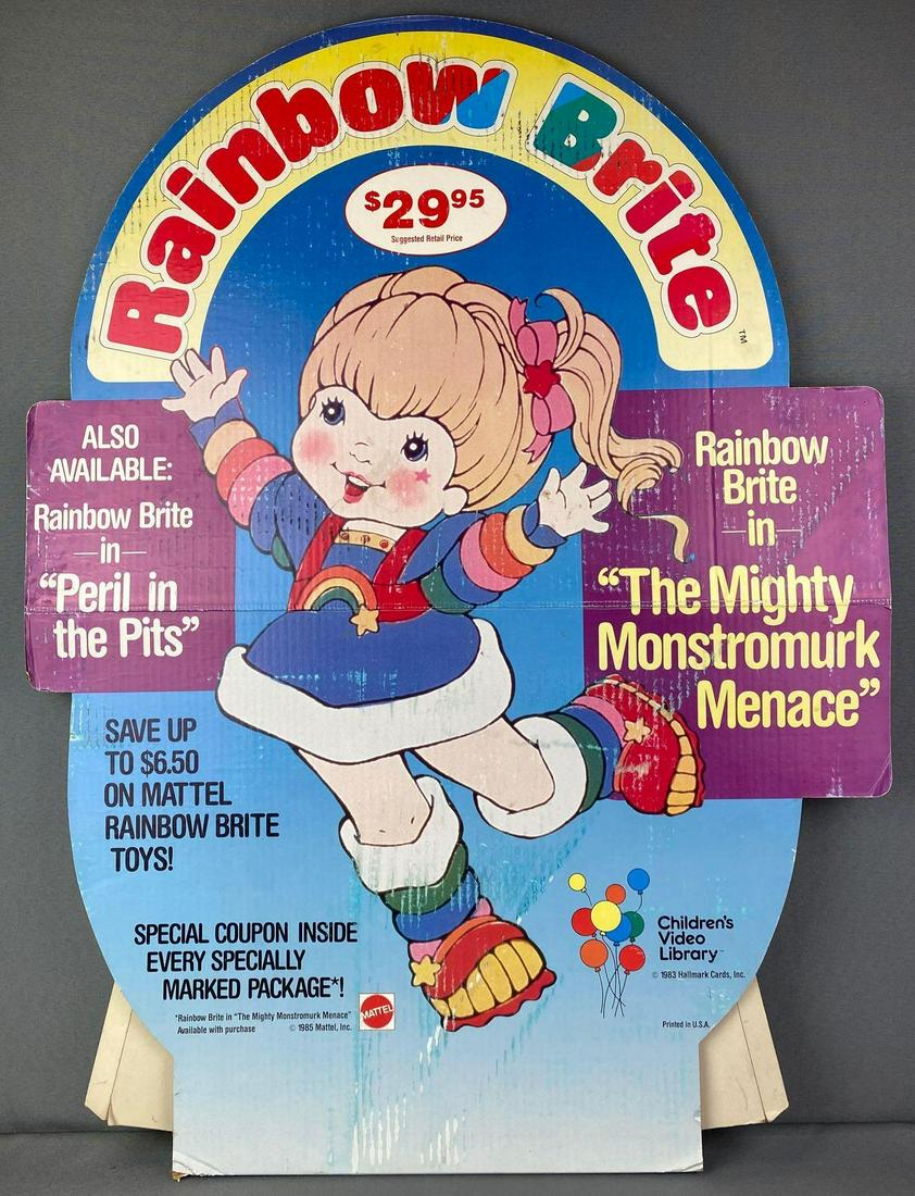 Mattel Rainbow Brite Cardboard Advertisement Sign (1 of 5)