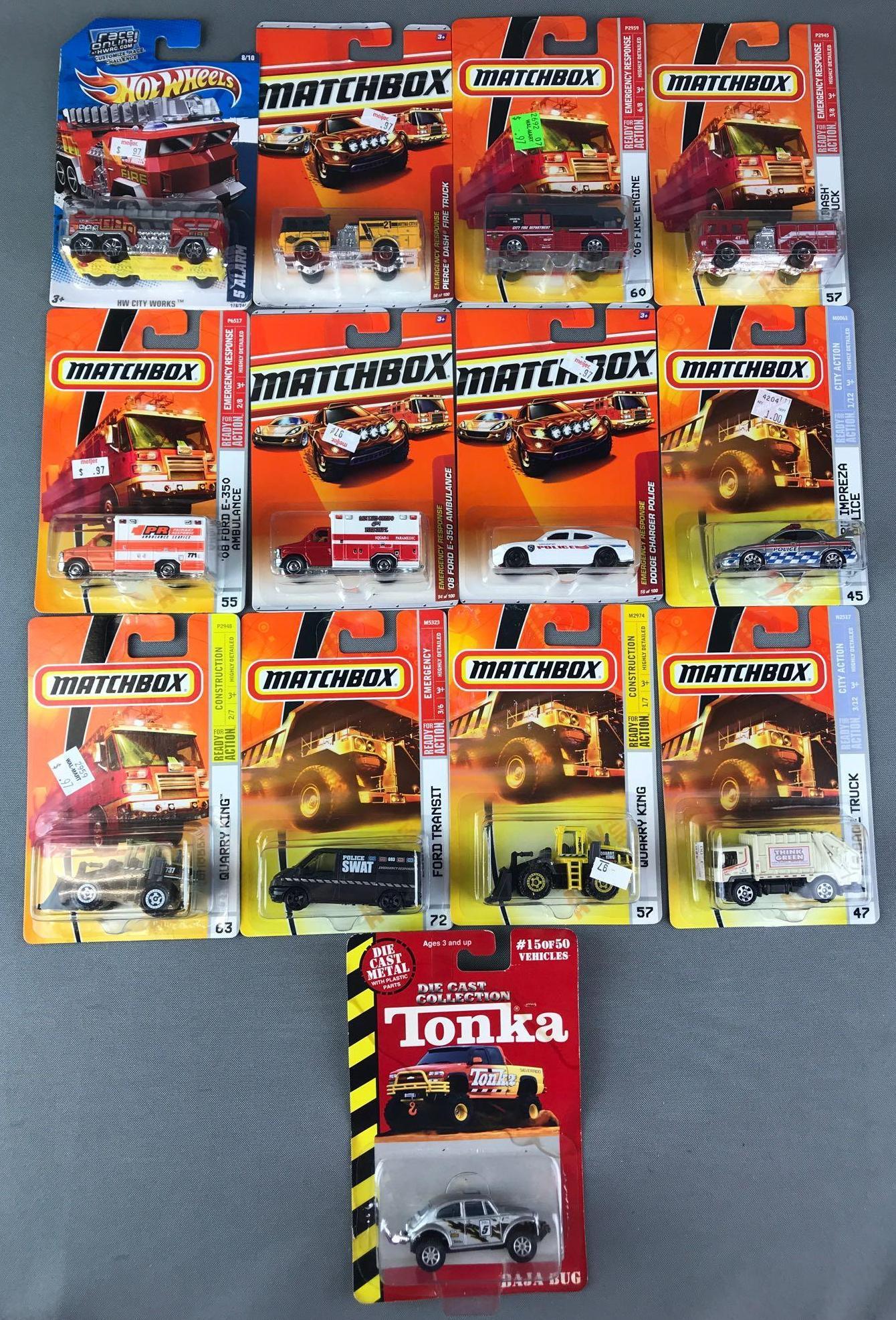 Group of 13 Matchbox, Hot Wheels, and Tonka Vehicles (1 of 5)