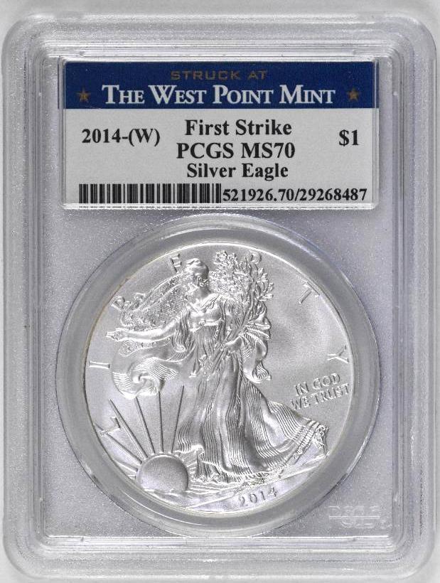 2014 W American Silver Eagle 1oz. (PCGS) MS70 First (1 of 2)