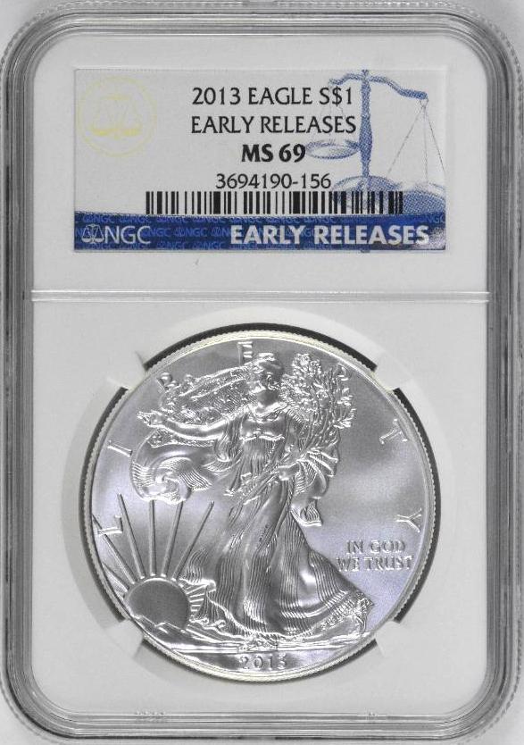 2013 American Silver Eagle 1oz (NGC) MS69 Early (1 of 2)