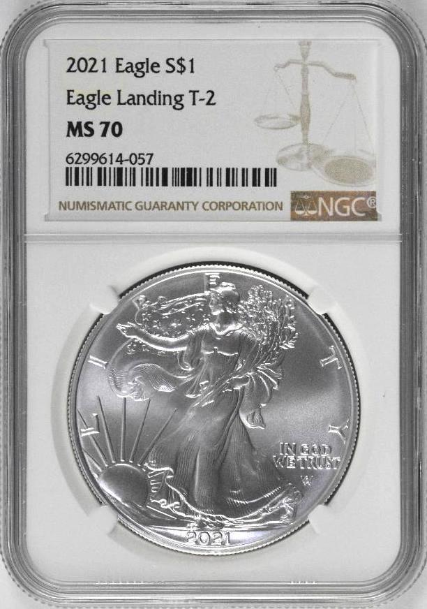 2021 American Silver Eagle 1oz Type 2 (NGC) MS70 Eagle (1 of 2)