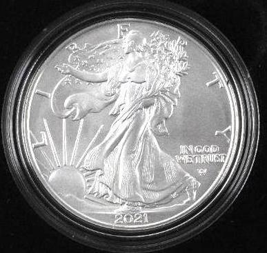 2021 W American Silver Eagle Type 2 Uncirculated (1 of 4)