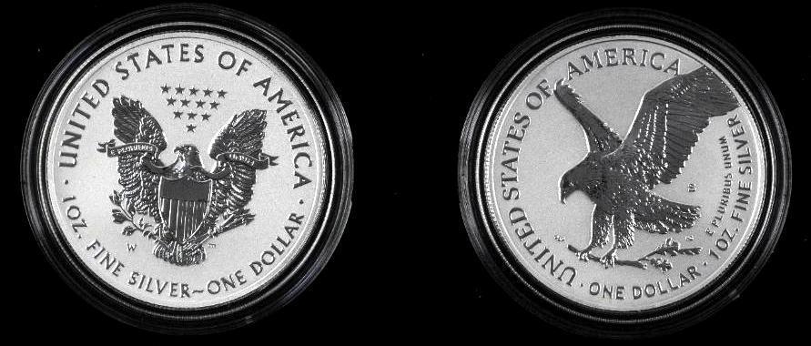 2021 W American Silver Eagle 1oz. Silver Reverse Proof (1 of 4)