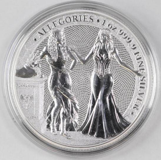 2020 Germania 5 Mark Allegories 1oz. .999 Fine Silver (1 of 2)