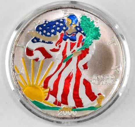 2000 American Eagle 1oz. .999 Fine Silver Colorized (1 of 2)