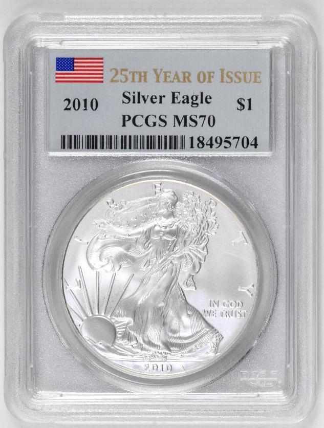 2010 American Silver Eagle 1oz (PCGS) MS70 (1 of 2)