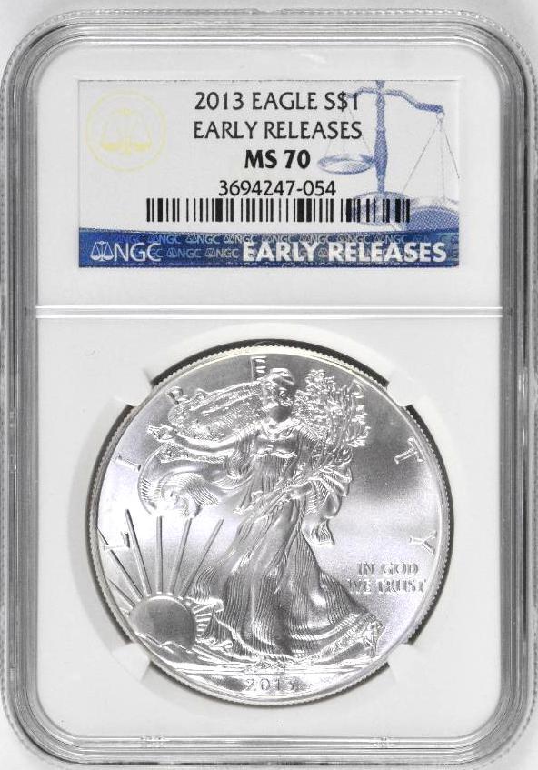 2013 American Silver Eagle 1oz. (NGC) MS70 Early (1 of 2)