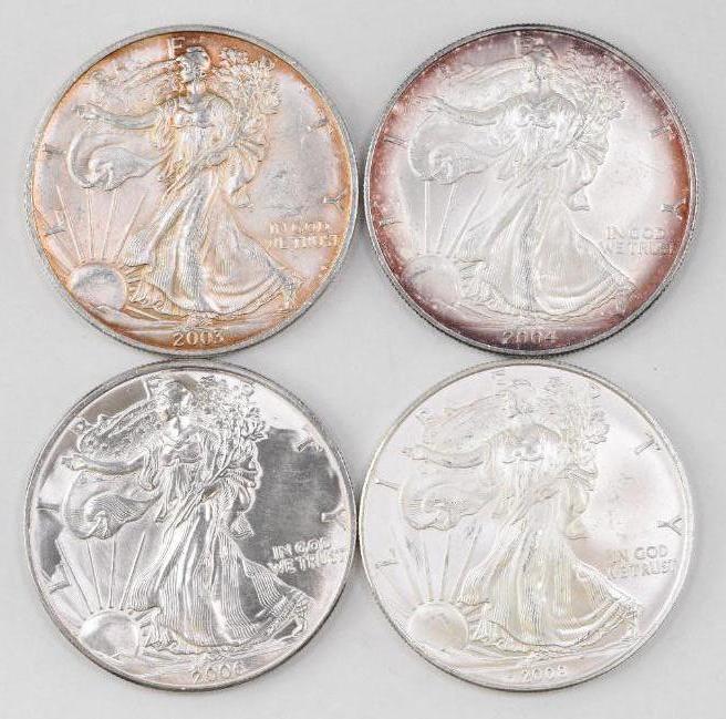 Group of (4) American Silver Eagle 1oz. (1 of 2)