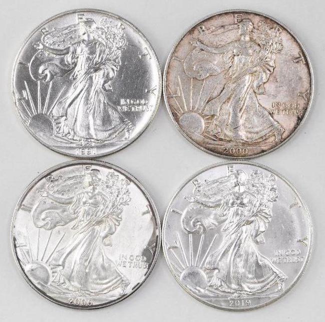 Group of (4) American Silver Eagle 1oz. (1 of 2)