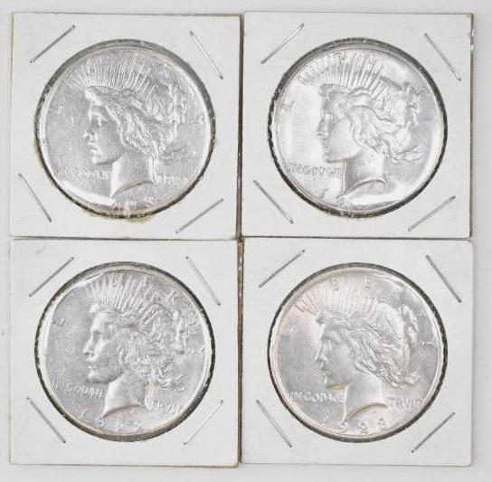 Group of (4) Peace Silver Dollars (1 of 2)