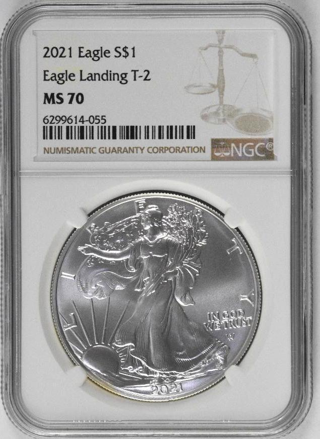 2021 American Silver Eagle 1oz Type 2 (NGC) MS70 Eagle (1 of 2)