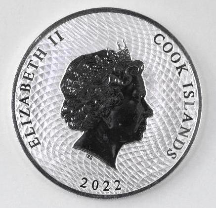 2022 Cook Island HMS Bounty 1oz. .999 Fine Silver (1 of 2)