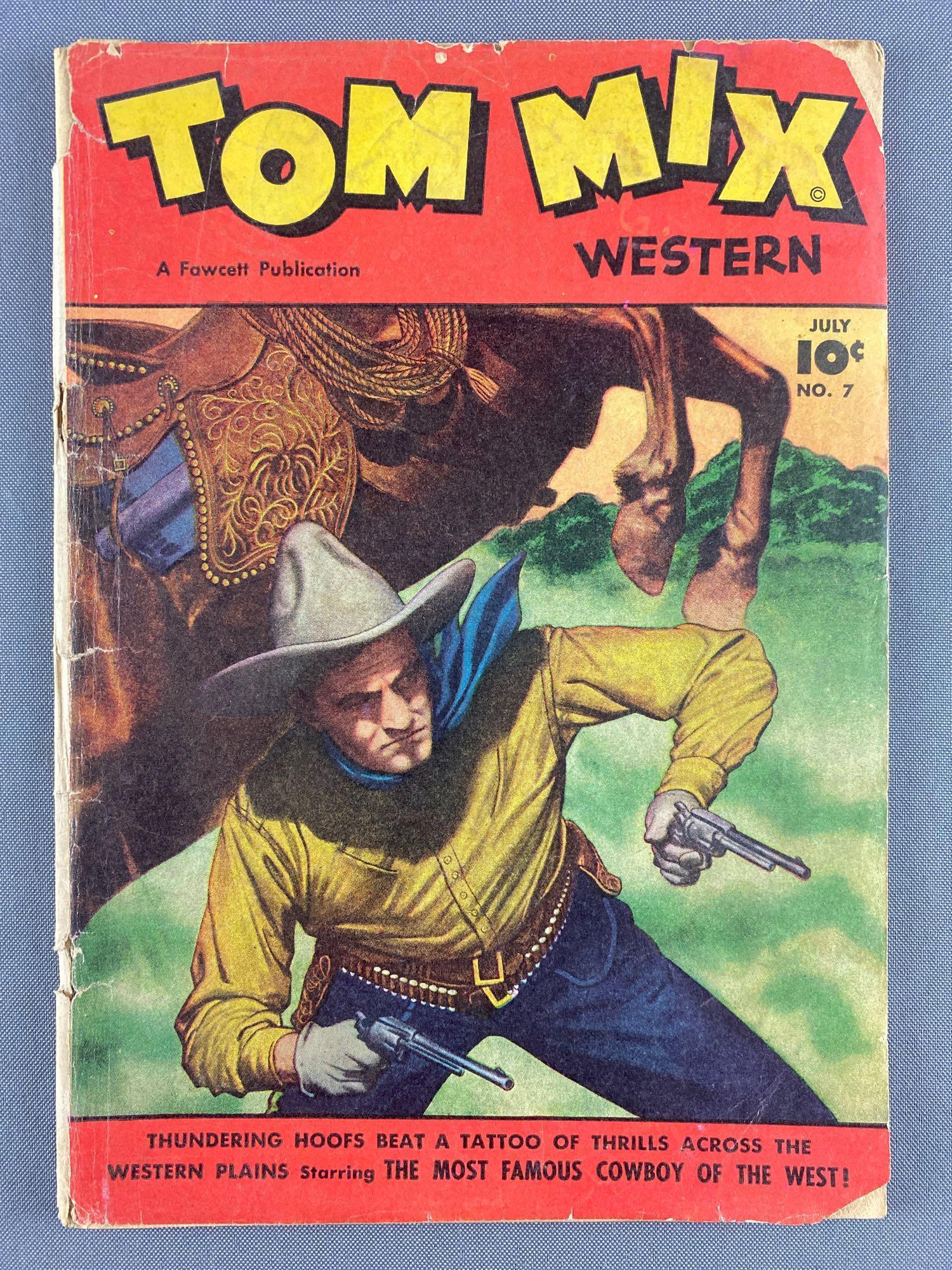 Fawcett Publications Tom Mix Western No. 7 Comic Book (1 of 8)