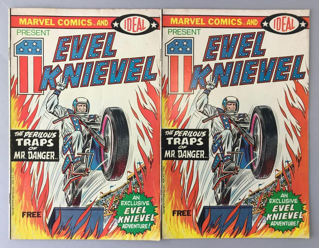 Group of 2 Marvel Comics and Ideal Present Evil Knievel (1 of 4)