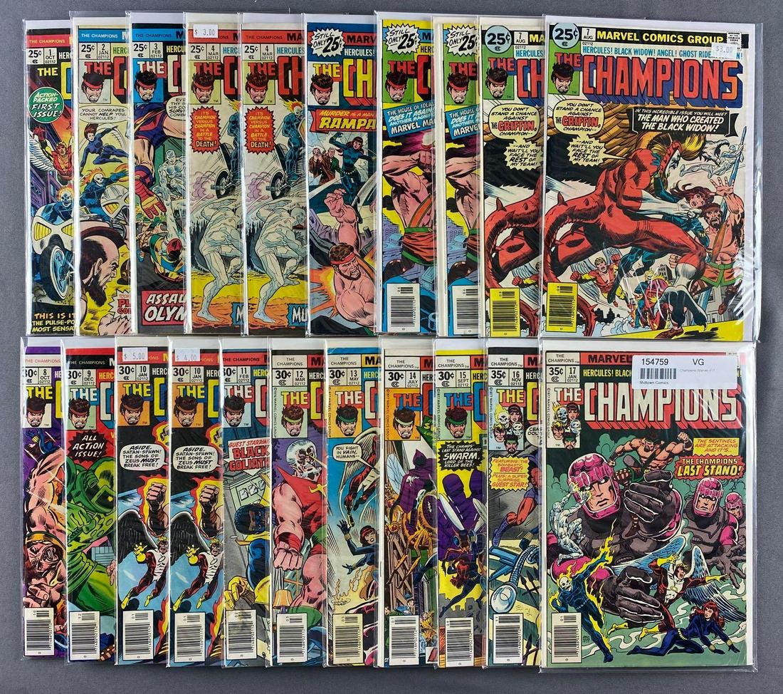 Group of 21 Marvel Comics The Champions Comic Books (1 of 3)