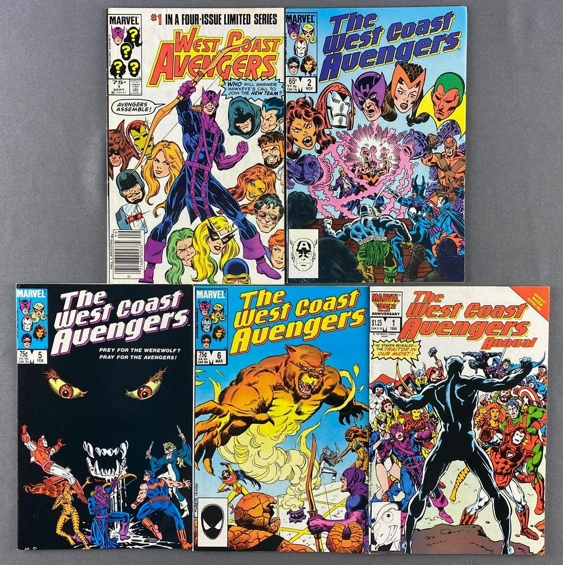 Group of 5 Marvel Comics West Coast Avengers Comic (1 of 3)