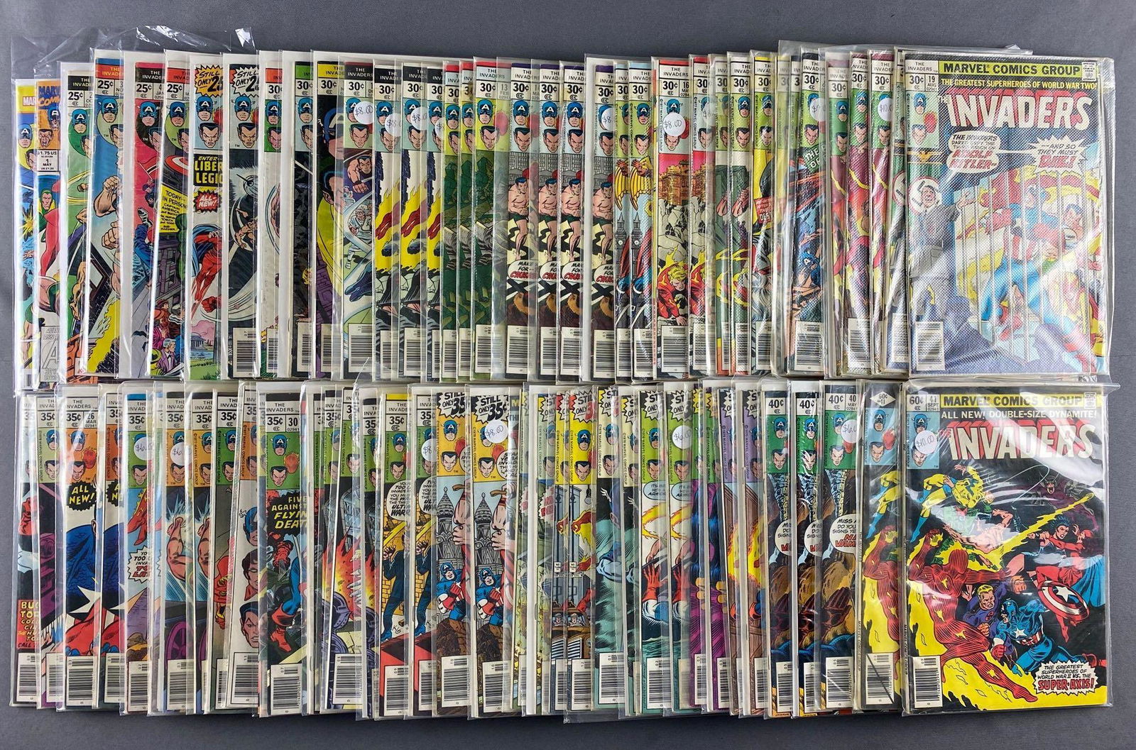 Group of 74 Marvel Comics The Invaders Comic Books (1 of 5)
