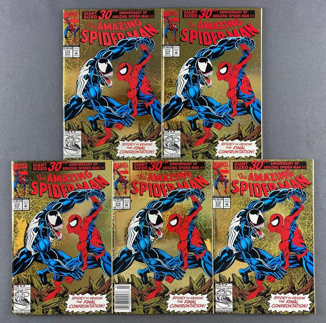 Group of 5 Marvel Comics The Amazing Spider-Man No. 375 (1 of 5)