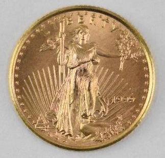 1999 $5 American Eagle 1/10thoz. .999 Fine Gold (1 of 2)