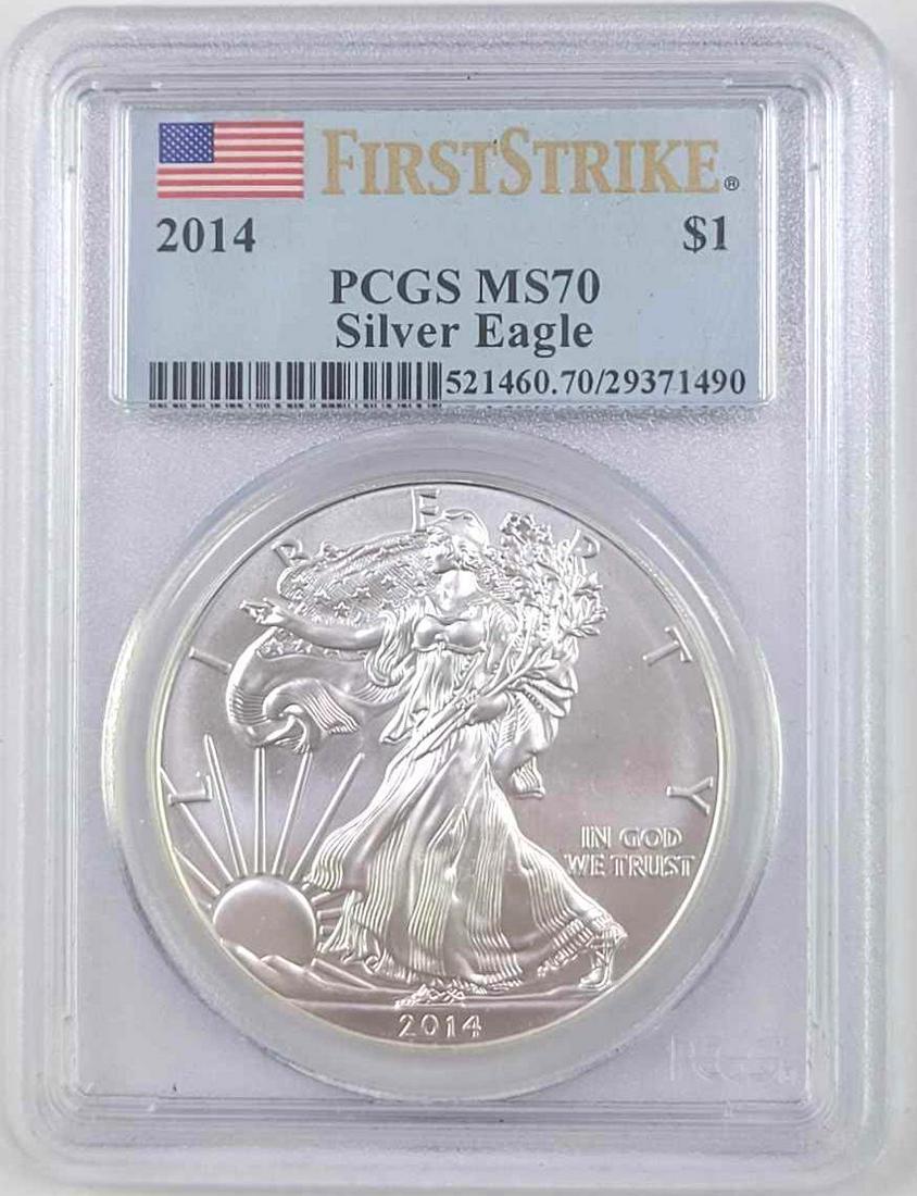 2014 American Silver Eagle 1oz. (PCGS) MS70 First (1 of 2)