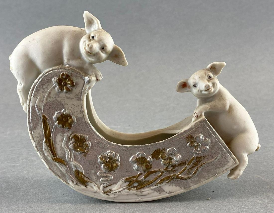 Porcelain Rocking Pigs Figurine (1 of 7)