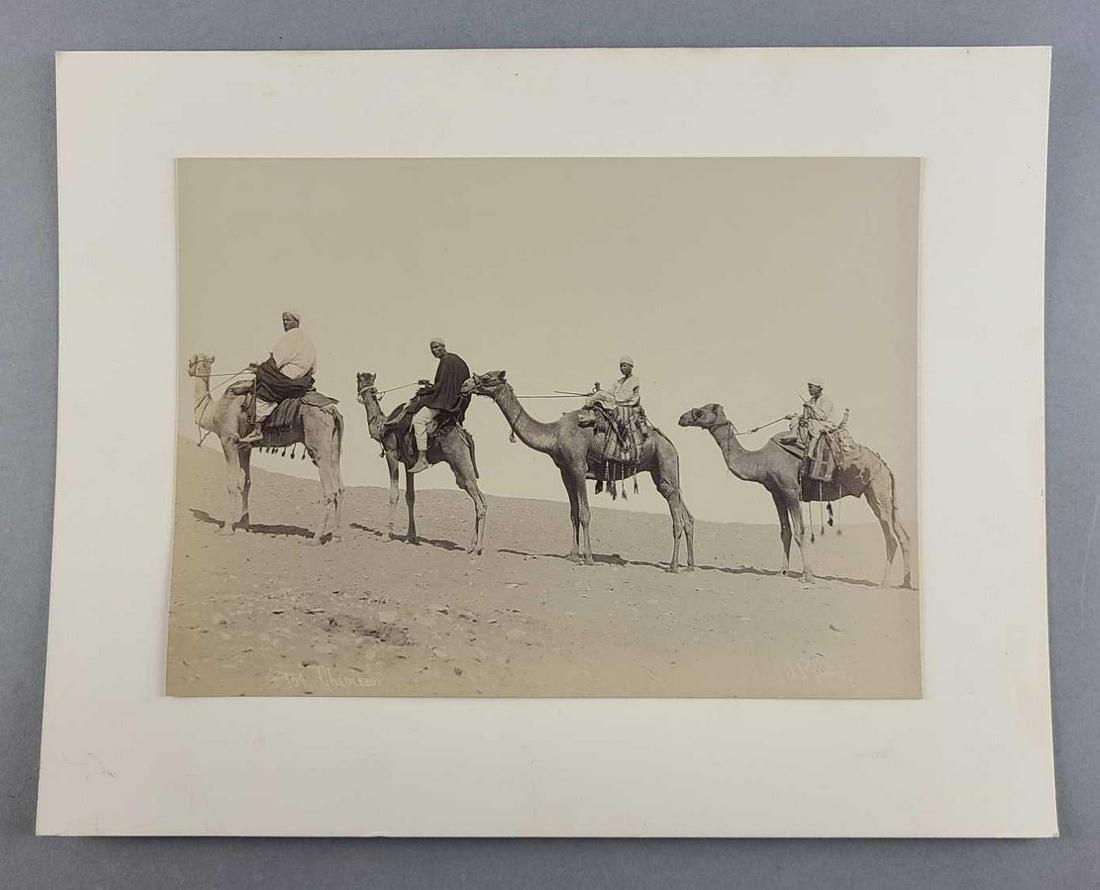 J P Sebah 19th century desert camel photograph (1 of 5)