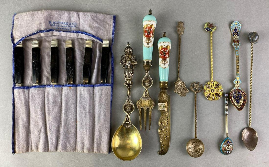 Nice Group of Spoons Forks Enameled (1 of 6)