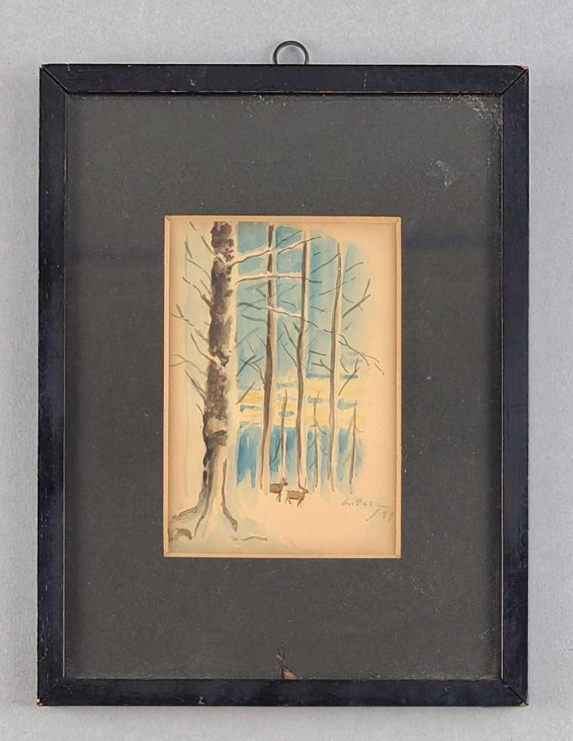 L Rees Winter forest watercolor (1 of 4)