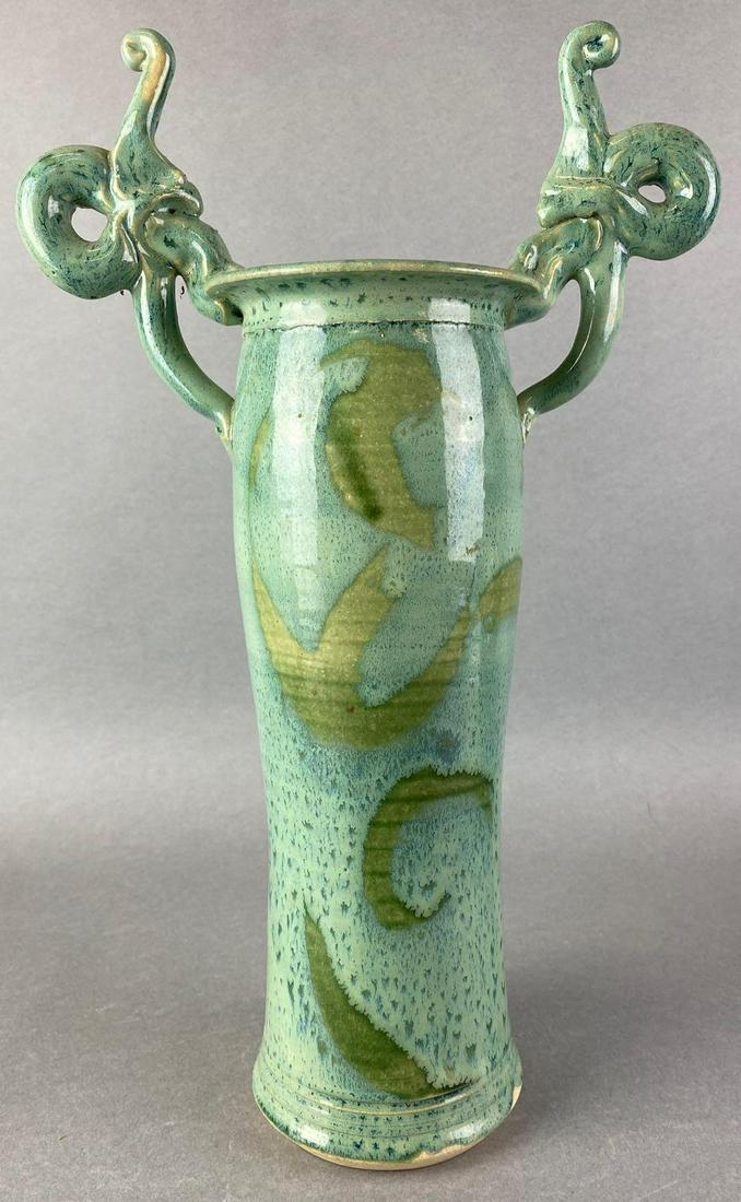 Double Handled Pottery Vase (1 of 9)