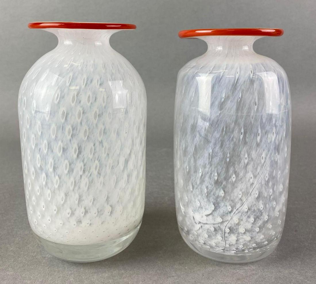 Pair of Boda Bertil Vallien Glass Vases (1 of 9)
