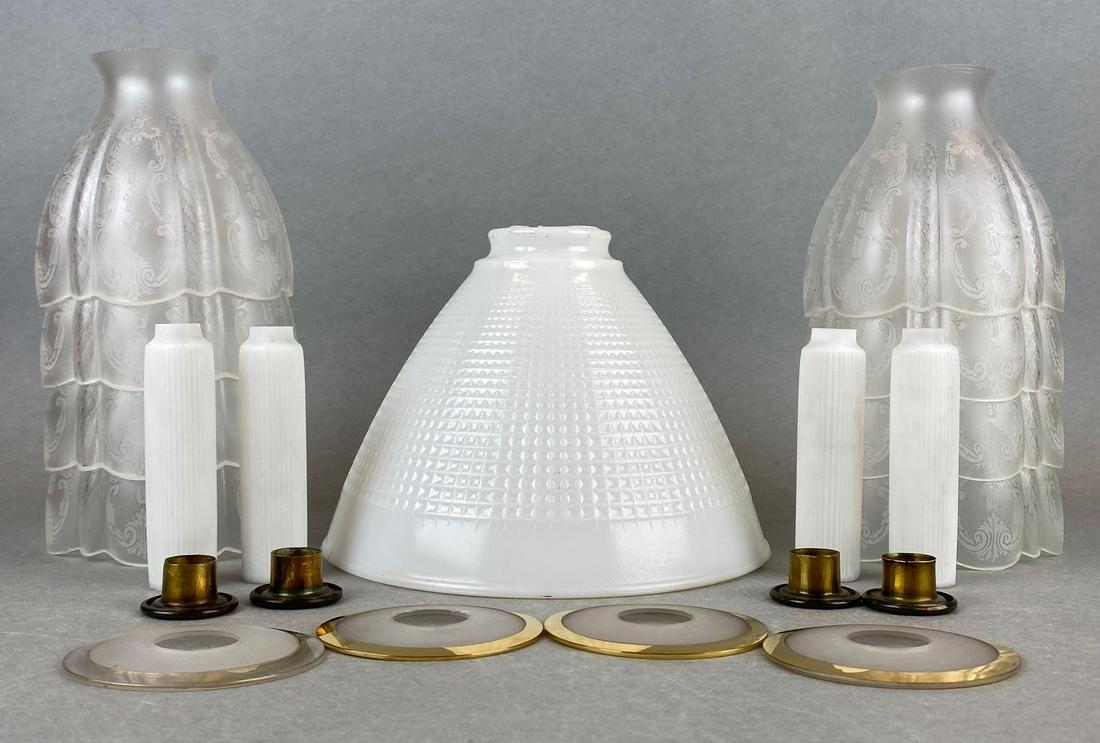 Group of 21 Assorted Glass Light Covers and More (1 of 6)