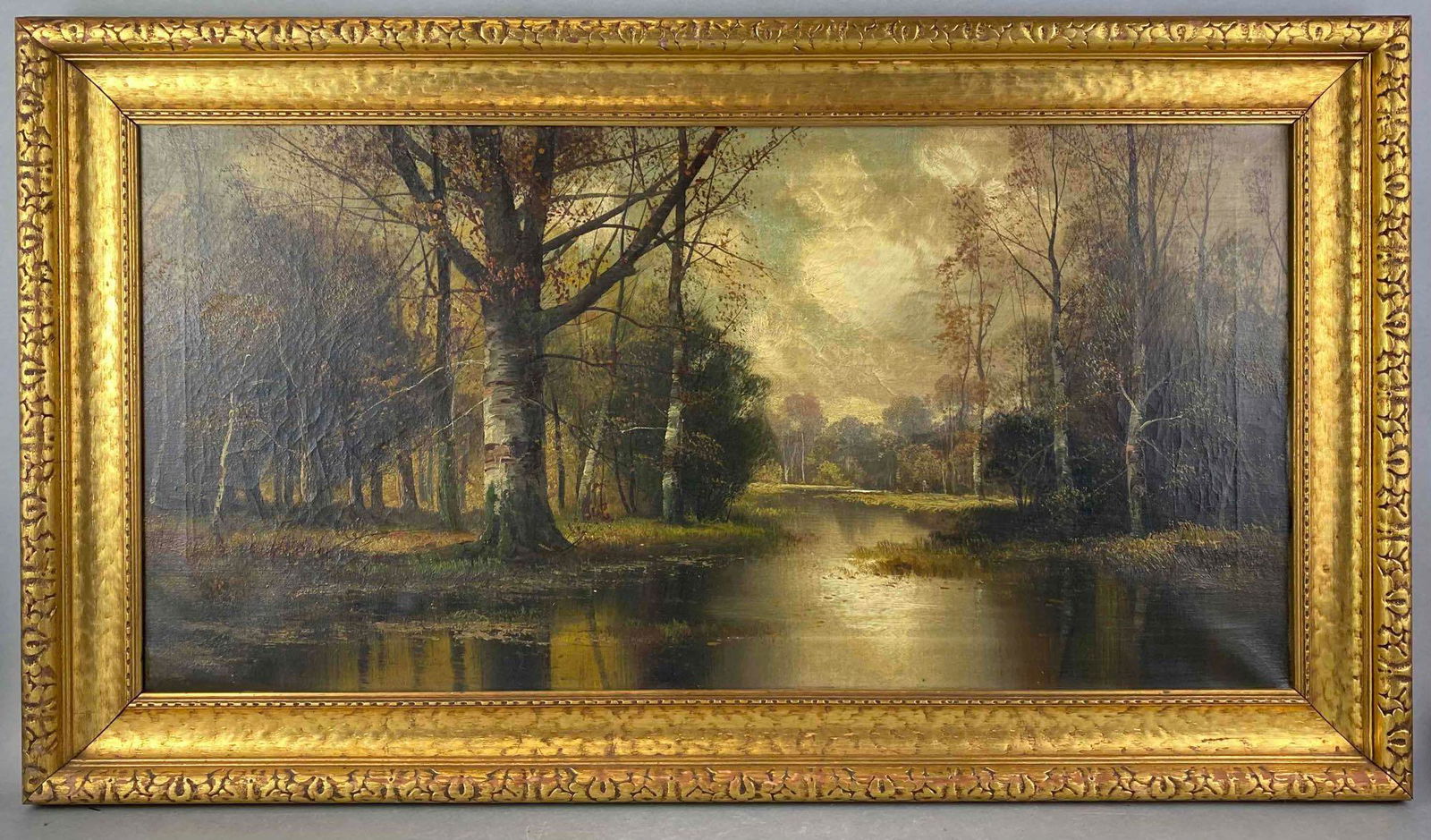 Lake in the Forest Framed Oil Painting (1 of 6)