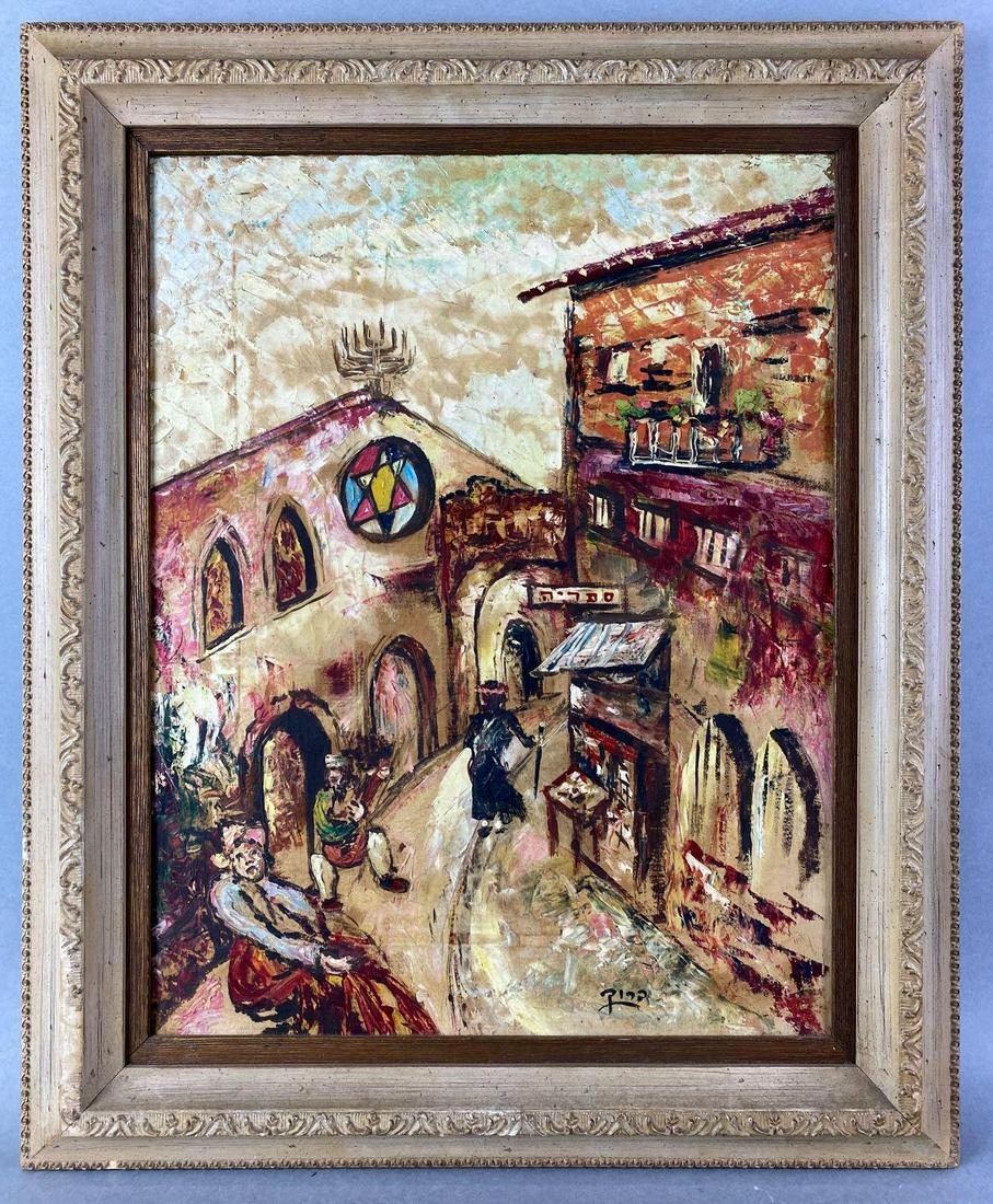 Old Street in Jerusalem Framed Acrylic Painting on (1 of 6)