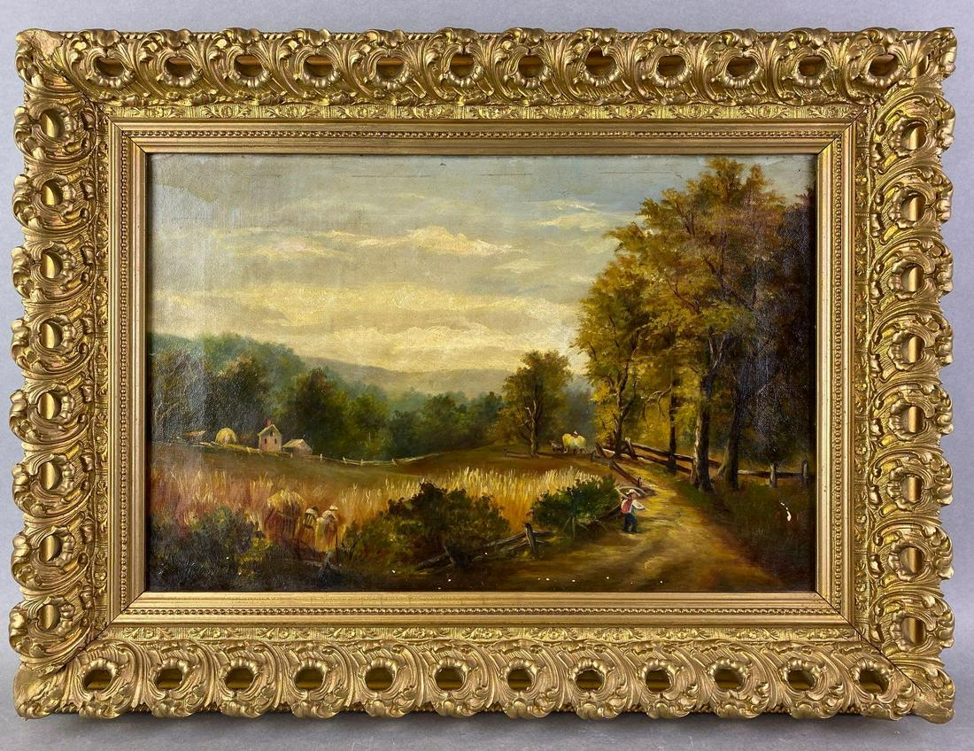 Farming Framed Oil Painting on Canvas (1 of 5)