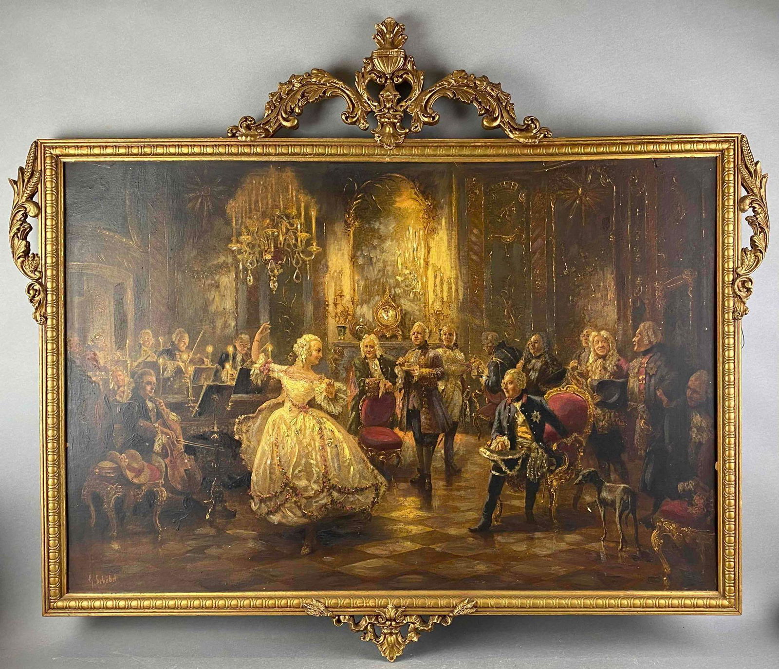 Circa 1900 Lithograph George Schobel - Hand Embellished (1 of 7)