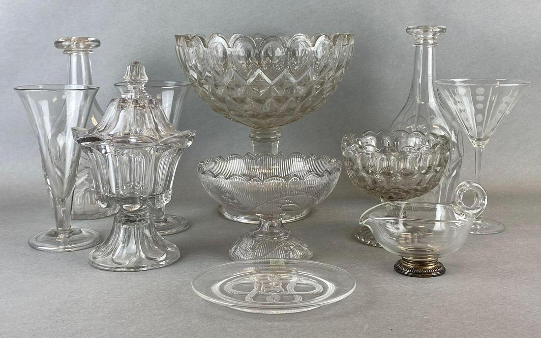 Group of 11 Assorted Clear Glass Dishes (1 of 9)