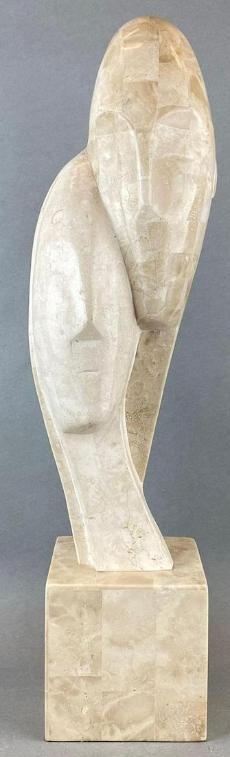 Contemporary Modern Faux Marble Statue (1 of 5)